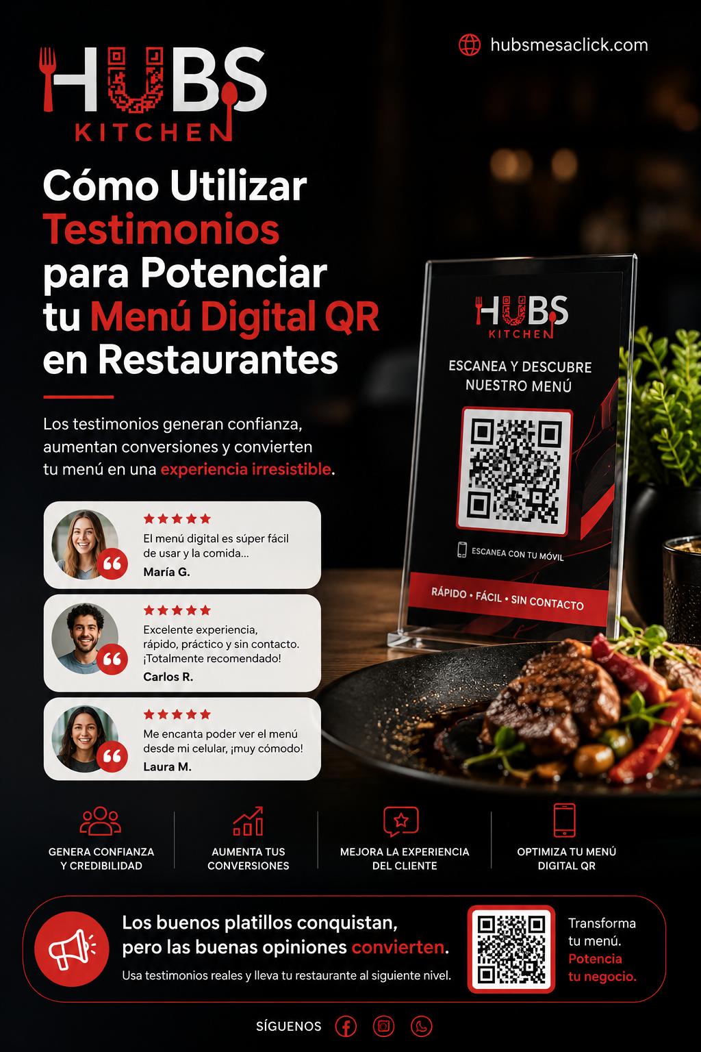 Cómo Utilizar Testimonios para Potenciar tu Menú Digital QR en Restaurantes